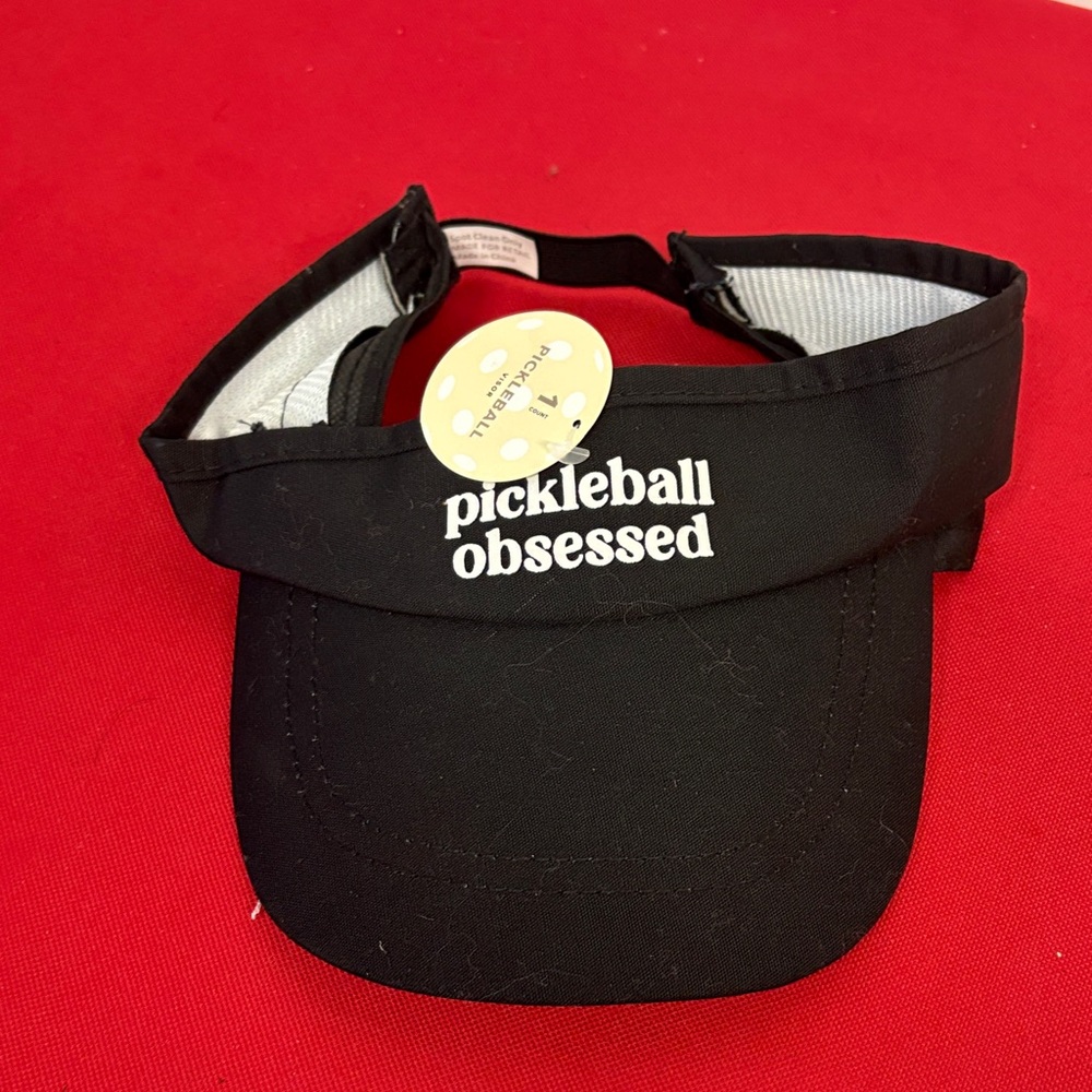 Pickleball Obsessed Women's Visors  Set of 2 - Black White - Picture 3 of 4